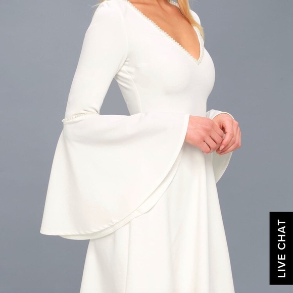 bell sleeve skater dress